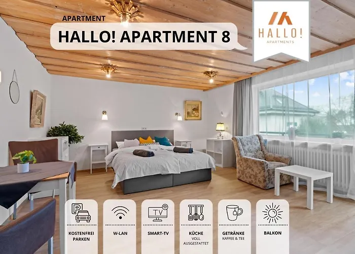 Apartment Sehr Gemütliche Ferienwohnung In Bester Lage Mit Großem Sonnenbalkon L Innenstadtnähe L 1 Minute Zum Bahnhof L Küche L Tv L Free-wlan L Willkommen Im Hallo!-apartment 8 *